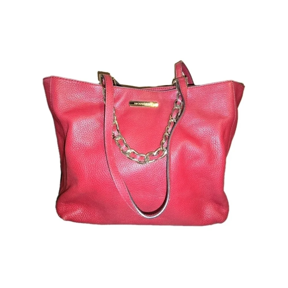 Michael Kors Red Leather Tote Bag - Very Good Condition